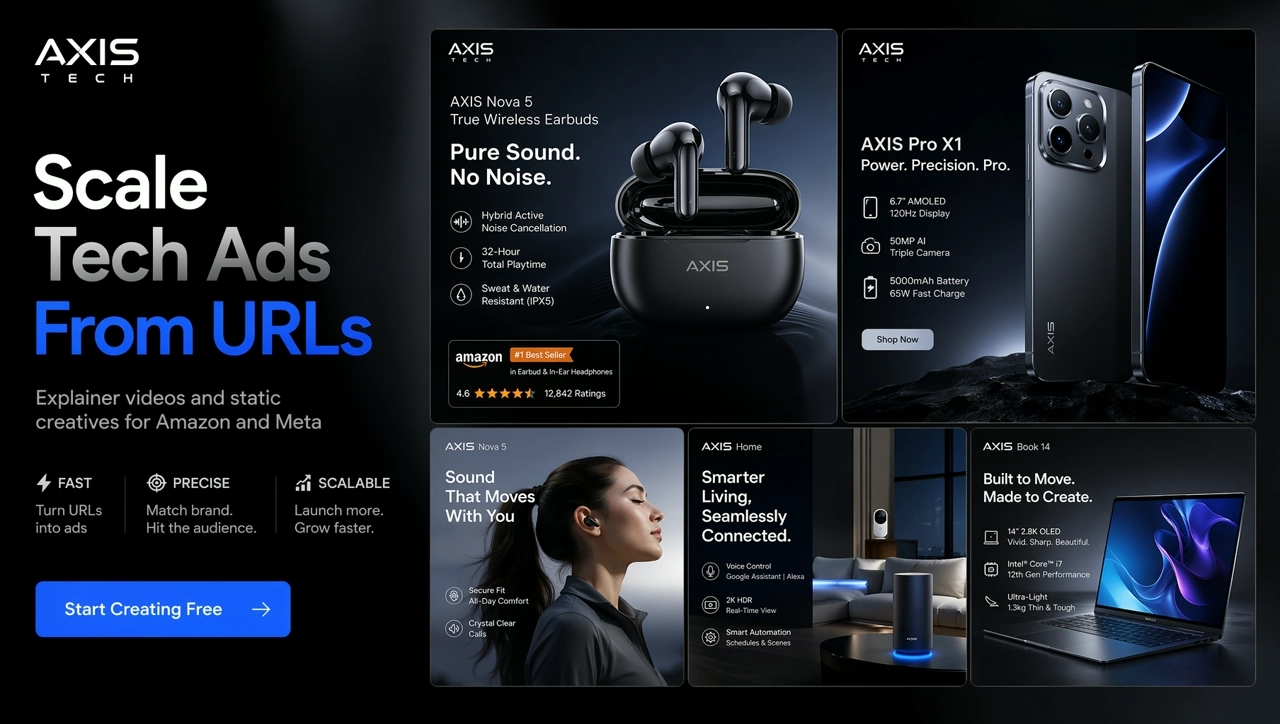 AI Product Explainer Video Maker from URLs | Tech Video Ads