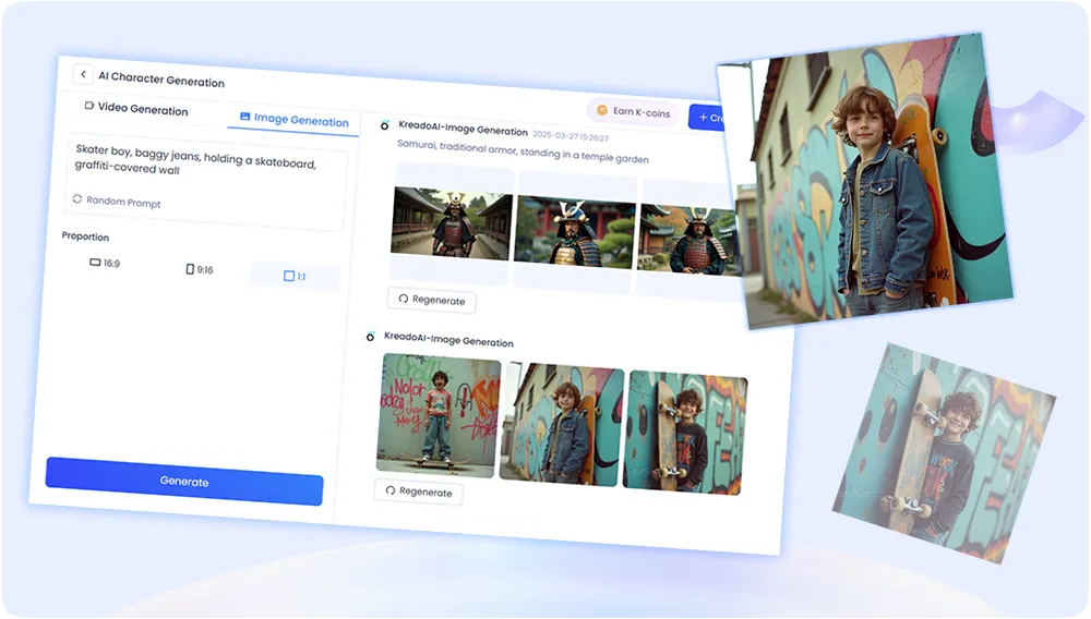 Génération d'avatar IA, générateur d'avatar IA, portraits de personnages IA, texte vers avatar, création de personnages virtuels, générateur d'avatar en ligne, outil de génération de personnages IA, création d'avatar IA